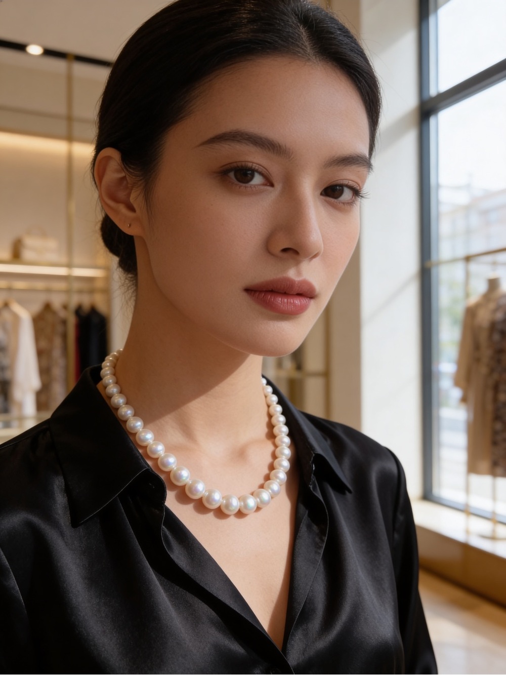 Classic Cream Pearl Necklace - Unbranded Elegant Strand